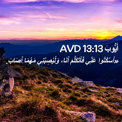 Picture 02 - أَيُّوبَ 13:13 AVD - «اُسْكُتُوا عَنِّي - Bible Verse Picture