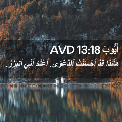 Picture 02 - أَيُّوبَ 13:18 AVD - هَأَنَذَا قَدْ أَحْسَنْتُ - Bible Verse Picture