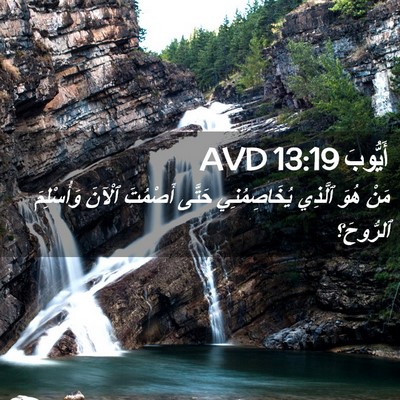Picture 02 - أَيُّوبَ 13:19 AVD - مَنْ هُوَ ٱلَّذِي - Bible Verse Picture