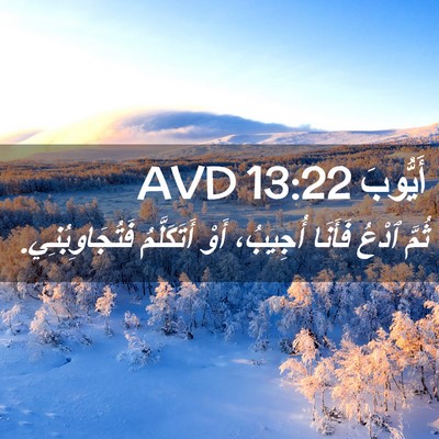 Picture 02 - أَيُّوبَ 13:22 AVD - ثُمَّ ٱدْعُ فَأَنَا - Bible Verse Picture