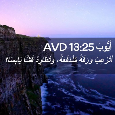 Picture 02 - أَيُّوبَ 13:25 AVD - أَتُرْعِبُ وَرَقَةً - Bible Verse Picture