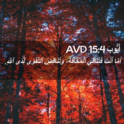 Picture 02 - أَيُّوبَ 15:4 AVD - أَمَّا أَنْتَ فَتُنَافِي - Bible Verse Picture