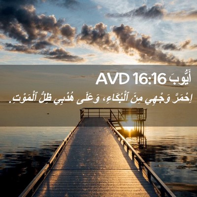 Picture 02 - أَيُّوبَ 16:16 AVD - اِحْمَرَّ وَجْهِي مِنَ - Bible Verse Picture