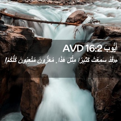 Picture 02 - أَيُّوبَ 16:2 AVD - «قَدْ سَمِعْتُ كَثِيرًا - Bible Verse Picture