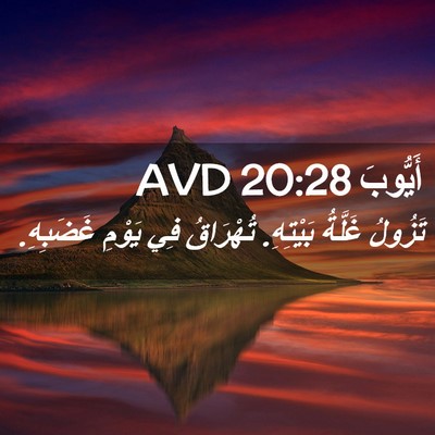 Picture 02 - أَيُّوبَ 20:28 AVD - تَزُولُ غَلَّةُ بَيْتِهِ. - Bible Verse Picture