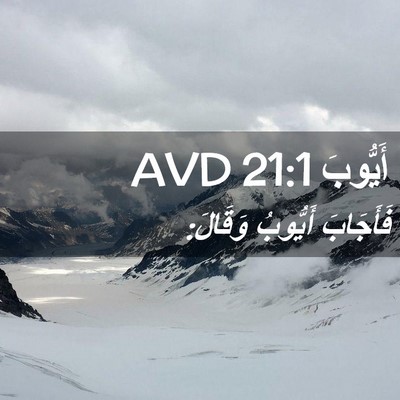Picture 02 - أَيُّوبَ 21:1 AVD - فَأَجَابَ أَيُّوبُ - Bible Verse Picture