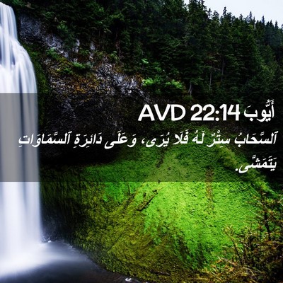 Picture 02 - أَيُّوبَ 22:14 AVD - ٱلسَّحَابُ سِتْرٌ لَهُ - Bible Verse Picture