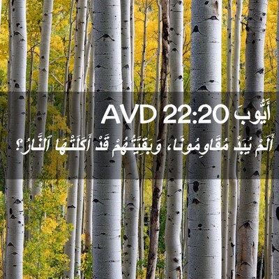 Picture 02 - أَيُّوبَ 22:20 AVD - أَلَمْ يُبَدْ - Bible Verse Picture
