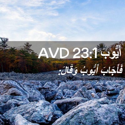 Picture 02 - أَيُّوبَ 23:1 AVD - فَأَجَابَ أَيُّوبُ - Bible Verse Picture