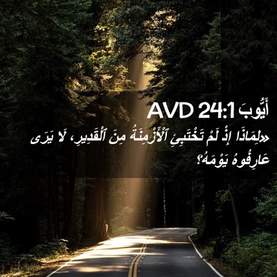 Picture 02 - أَيُّوبَ 24:1 AVD - «لِمَاذَا إِذْ لَمْ - Bible Verse Picture