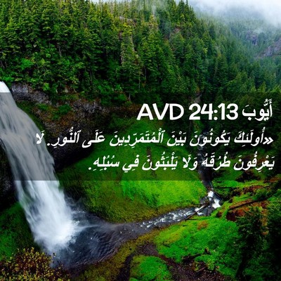 Picture 02 - أَيُّوبَ 24:13 AVD - «أُولَئِكَ يَكُونُونَ - Bible Verse Picture