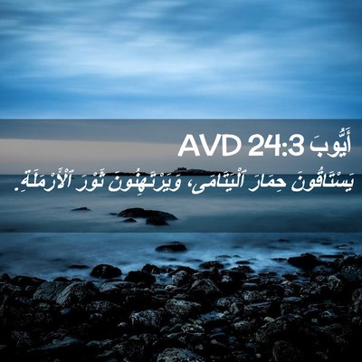 Picture 02 - أَيُّوبَ 24:3 AVD - يَسْتَاقُونَ حِمَارَ - Bible Verse Picture