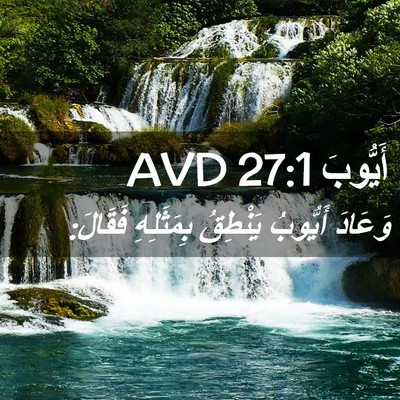 Picture 02 - أَيُّوبَ 27:1 AVD - وَعَادَ أَيُّوبُ يَنْطِقُ - Bible Verse Picture