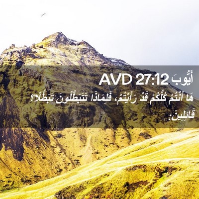 Picture 02 - أَيُّوبَ 27:12 AVD - هَا أَنْتُمْ كُلُّكُمْ - Bible Verse Picture