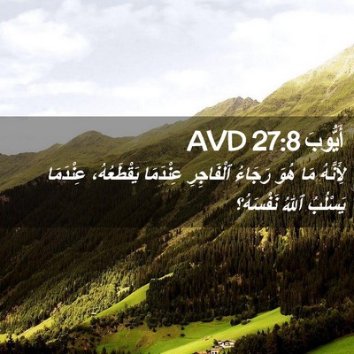 Picture 02 - أَيُّوبَ 27:8 AVD - لِأَنَّهُ مَا هُوَ رَجَاءُ - Bible Verse Picture