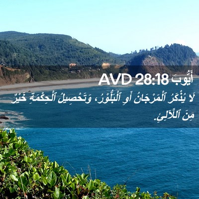 Picture 02 - أَيُّوبَ 28:18 AVD - لَا يُذْكَرُ ٱلْمَرْجَانُ - Bible Verse Picture