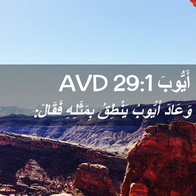 Picture 02 - أَيُّوبَ 29:1 AVD - وَعَادَ أَيُّوبُ يَنْطِقُ - Bible Verse Picture