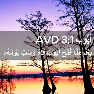 Picture 02 - أَيُّوبَ 3:1 AVD - بَعْدَ هَذَا فَتَحَ - Bible Verse Picture
