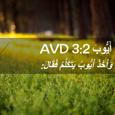 Picture 02 - أَيُّوبَ 3:2 AVD - وَأَخَذَ أَيُّوبُ - Bible Verse Picture