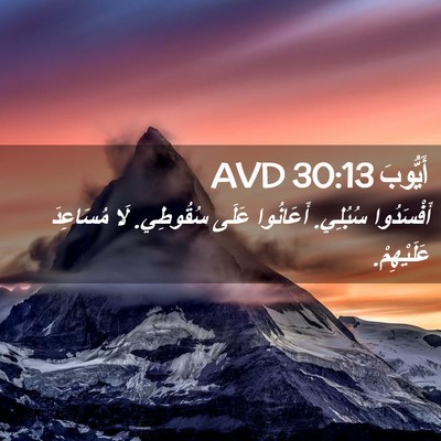 Picture 02 - أَيُّوبَ 30:13 AVD - أَفْسَدُوا سُبُلِي. - Bible Verse Picture