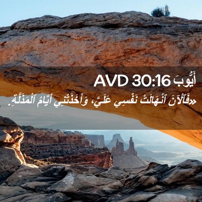Picture 02 - أَيُّوبَ 30:16 AVD - «فَٱلْآنَ ٱنْهَالَتْ - Bible Verse Picture