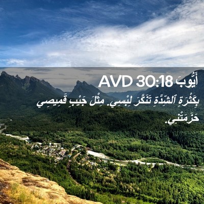 Picture 02 - أَيُّوبَ 30:18 AVD - بِكَثْرَةِ ٱلشِّدَّةِ - Bible Verse Picture