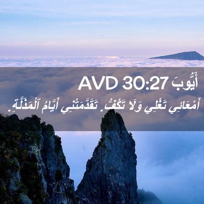 Picture 02 - أَيُّوبَ 30:27 AVD - أَمْعَائِي تَغْلِي وَلَا - Bible Verse Picture