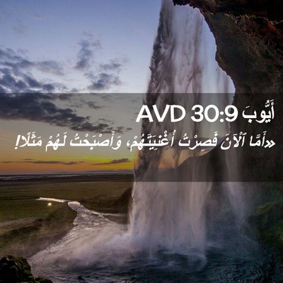 Picture 02 - أَيُّوبَ 30:9 AVD - «أَمَّا ٱلْآنَ فَصِرْتُ - Bible Verse Picture