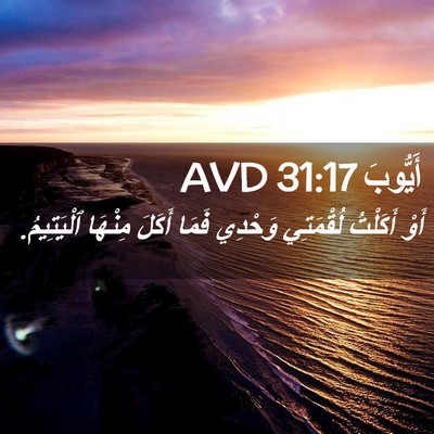 Picture 02 - أَيُّوبَ 31:17 AVD - أَوْ أَكَلْتُ لُقْمَتِي - Bible Verse Picture