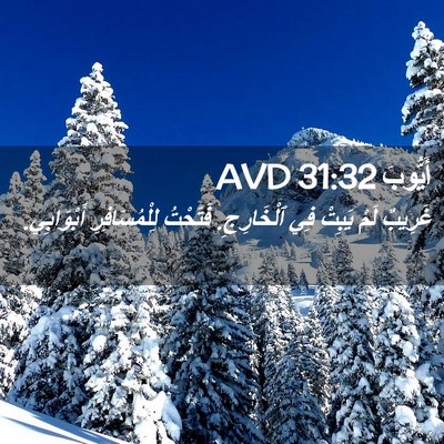 Picture 02 - أَيُّوبَ 31:32 AVD - غَرِيبٌ لَمْ يَبِتْ فِي - Bible Verse Picture