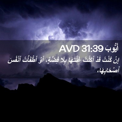 Picture 02 - أَيُّوبَ 31:39 AVD - إِنْ كُنْتُ قَدْ أَكَلْتُ - Bible Verse Picture