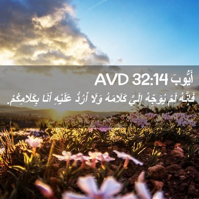 Picture 02 - أَيُّوبَ 32:14 AVD - فَإِنَّهُ لَمْ يُوَجِّهْ - Bible Verse Picture