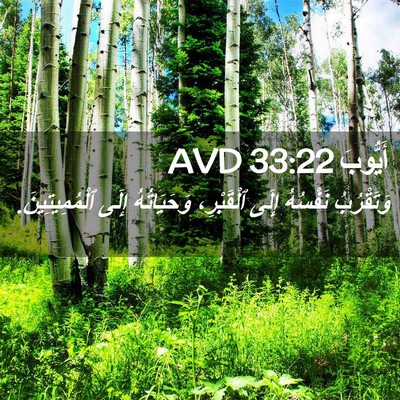 Picture 02 - أَيُّوبَ 33:22 AVD - وَتَقْرُبُ نَفْسُهُ إِلَى - Bible Verse Picture