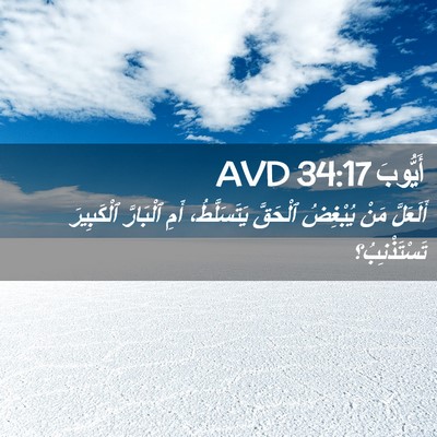 Picture 02 - أَيُّوبَ 34:17 AVD - أَلَعَلَّ مَنْ يُبْغِضُ - Bible Verse Picture