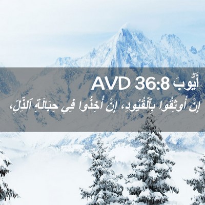 Picture 02 - أَيُّوبَ 36:8 AVD - إِنْ أُوثِقُوا - Bible Verse Picture