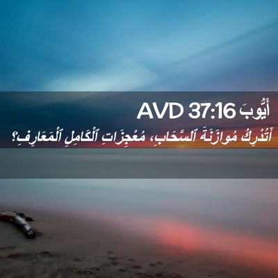 Picture 02 - أَيُّوبَ 37:16 AVD - أَتُدْرِكُ مُوازَنَةَ - Bible Verse Picture