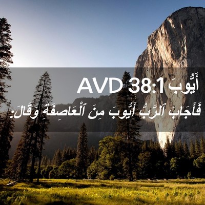 Picture 02 - أَيُّوبَ 38:1 AVD - فَأَجَابَ ٱلرَّبُّ - Bible Verse Picture