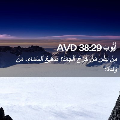 Picture 02 - أَيُّوبَ 38:29 AVD - مِنْ بَطْنِ مَنْ خَرَجَ - Bible Verse Picture