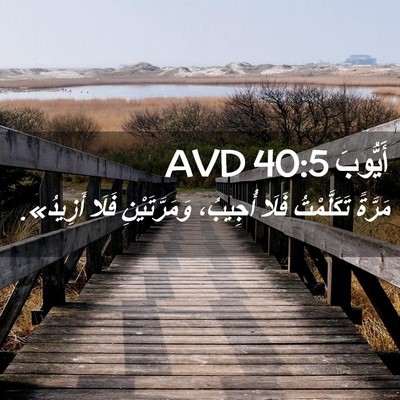 Picture 02 - أَيُّوبَ 40:5 AVD - مَرَّةً تَكَلَّمْتُ فَلَا - Bible Verse Picture