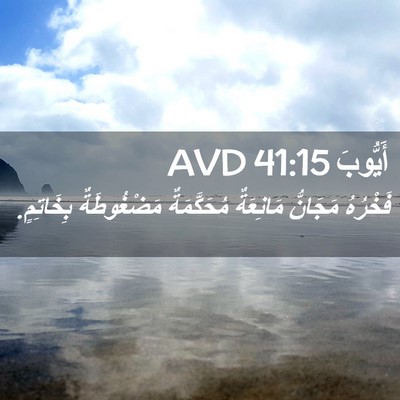 Picture 02 - أَيُّوبَ 41:15 AVD - فَخْرُهُ مَجَانُّ - Bible Verse Picture