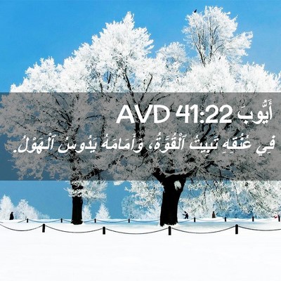 Picture 02 - أَيُّوبَ 41:22 AVD - فِي عُنُقِهِ تَبِيتُ - Bible Verse Picture