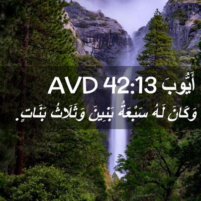 Picture 02 - أَيُّوبَ 42:13 AVD - وَكَانَ لَهُ سَبْعَةُ - Bible Verse Picture