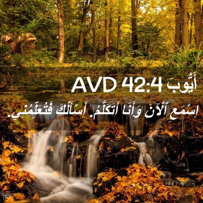 Picture 02 - أَيُّوبَ 42:4 AVD - اِسْمَعِ ٱلْآنَ وَأَنَا - Bible Verse Picture