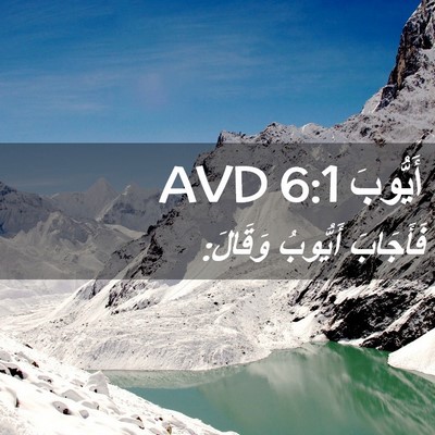Picture 02 - أَيُّوبَ 6:1 AVD - فَأَجَابَ أَيُّوبُ - Bible Verse Picture