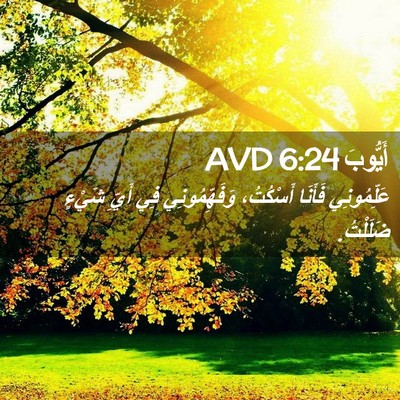Picture 02 - أَيُّوبَ 6:24 AVD - عَلِّمُونِي فَأَنَا - Bible Verse Picture