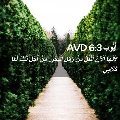 Picture 02 - أَيُّوبَ 6:3 AVD - لِأَنَّهَا ٱلْآنَ - Bible Verse Picture