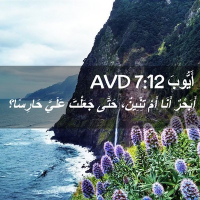 Picture 02 - أَيُّوبَ 7:12 AVD - أَبَحْرٌ أَنَا أَمْ - Bible Verse Picture