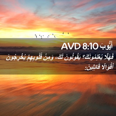 Picture 02 - أَيُّوبَ 8:10 AVD - فَهَلَّا يُعْلِمُونَكَ؟ - Bible Verse Picture