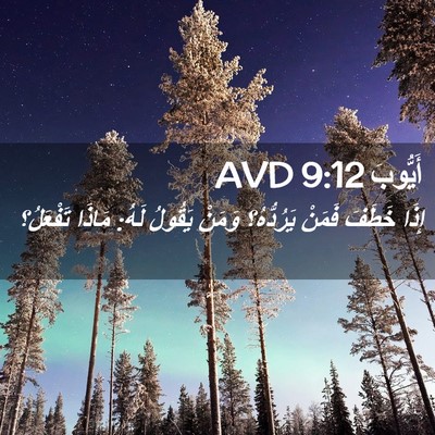 Picture 02 - أَيُّوبَ 9:12 AVD - إِذَا خَطَفَ فَمَنْ - Bible Verse Picture