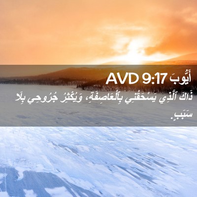 Picture 02 - أَيُّوبَ 9:17 AVD - ذَاكَ ٱلَّذِي يَسْحَقُنِي - Bible Verse Picture
